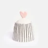 Mono Stripe Stoneware Pot