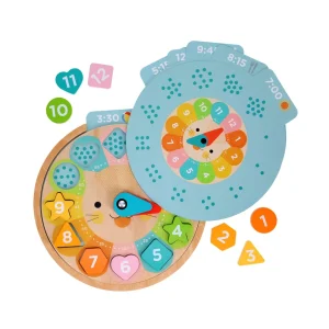 Multi-Language + Counting + Colors Wooden Learning Clock