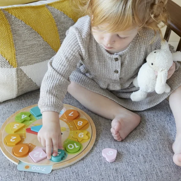 Multi-Language + Counting + Colors Wooden Learning Clock