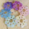 Mum Floral Iridescent Acetate Hair Clip (several colors)