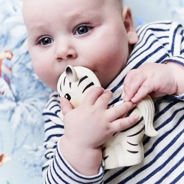 100% Natural Rubber Toy Zippy the Zebra