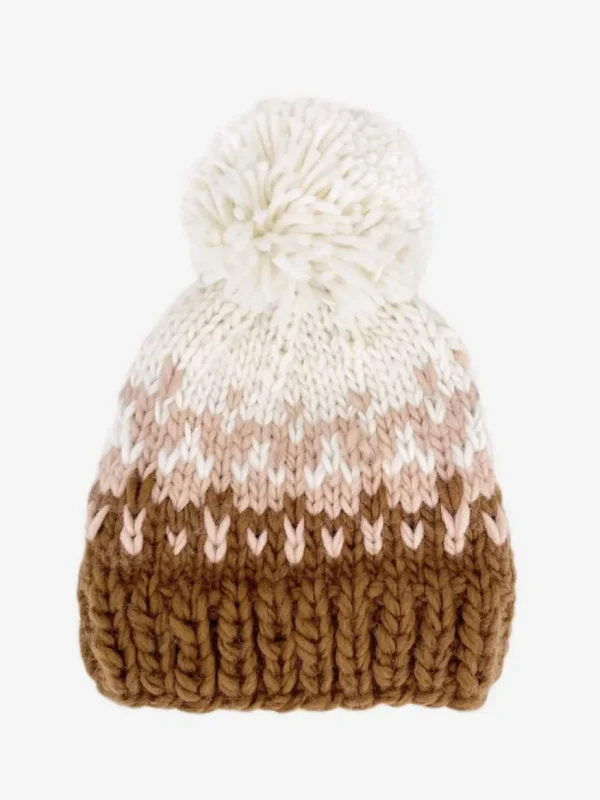 Nell Stripe Hat - Blush/Walnut