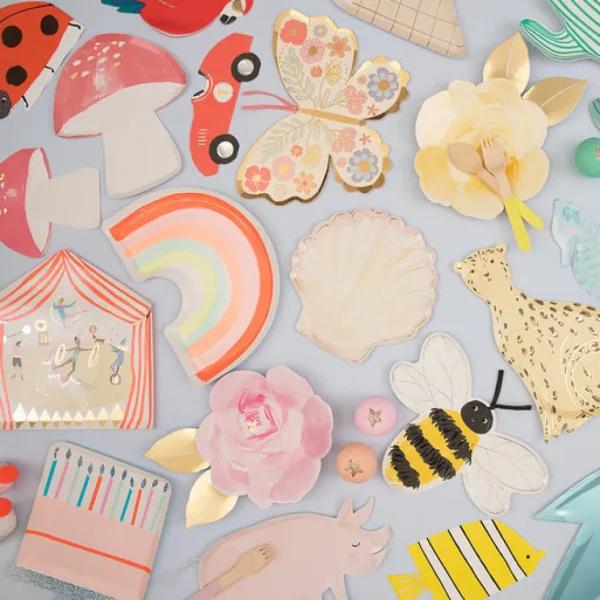 Neon Rainbow Plates
