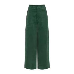 Nora Cropped Trouser - Green