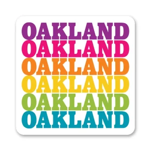 Oakland Sticker - Rainbow