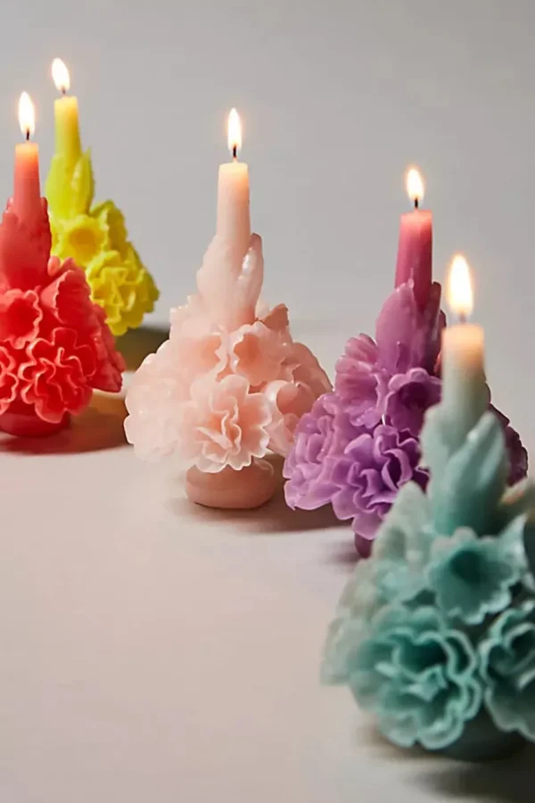 Oaxaca Marigold Day of the Dead Candle - Several Colors