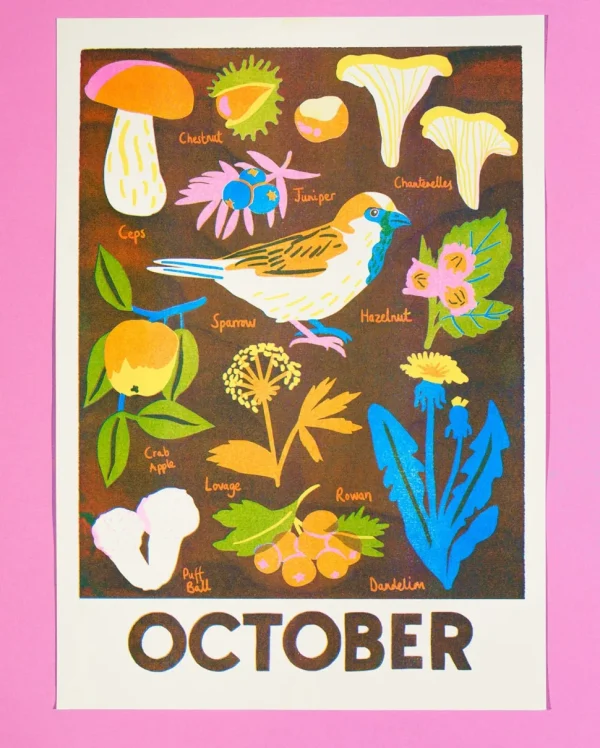 October Forage Print