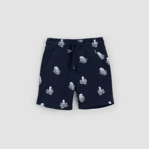 Octopus Print Terry Shorts