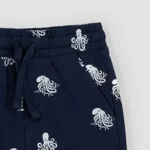 Octopus Print Terry Shorts