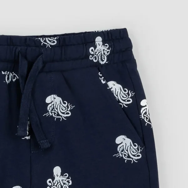 Octopus Print Terry Shorts
