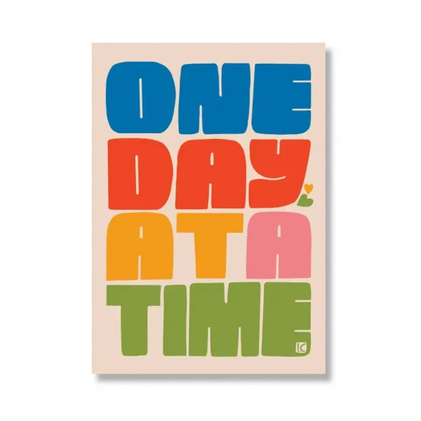 One Day At A Time Large Sticker