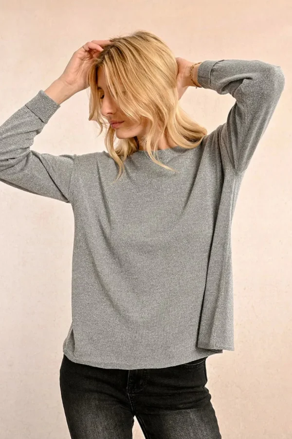 Open-Back Sweater - Grey