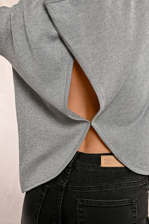 Open-Back Sweater - Grey