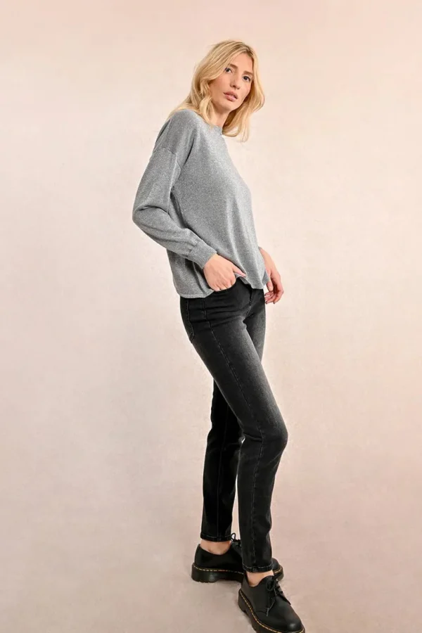 Open-Back Sweater - Grey