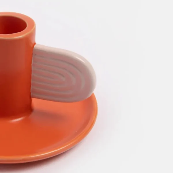 Orange/Pink Candle Holder