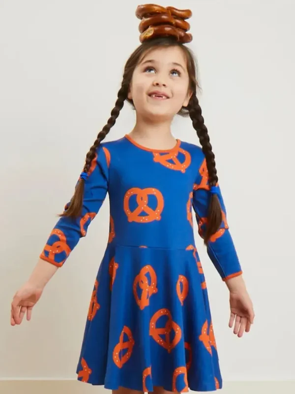 Organic Pretzel Print Skater Dress