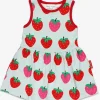 Organic Strawberry Print Summer Dress