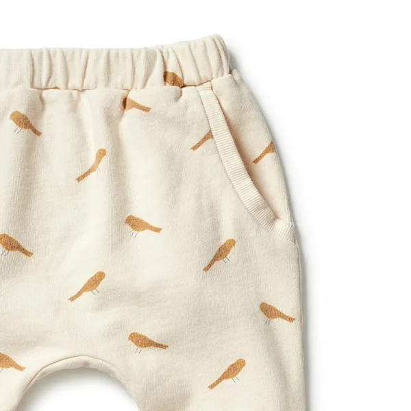 Organic Terry Slouch Kids Pant - Tweet Tweet