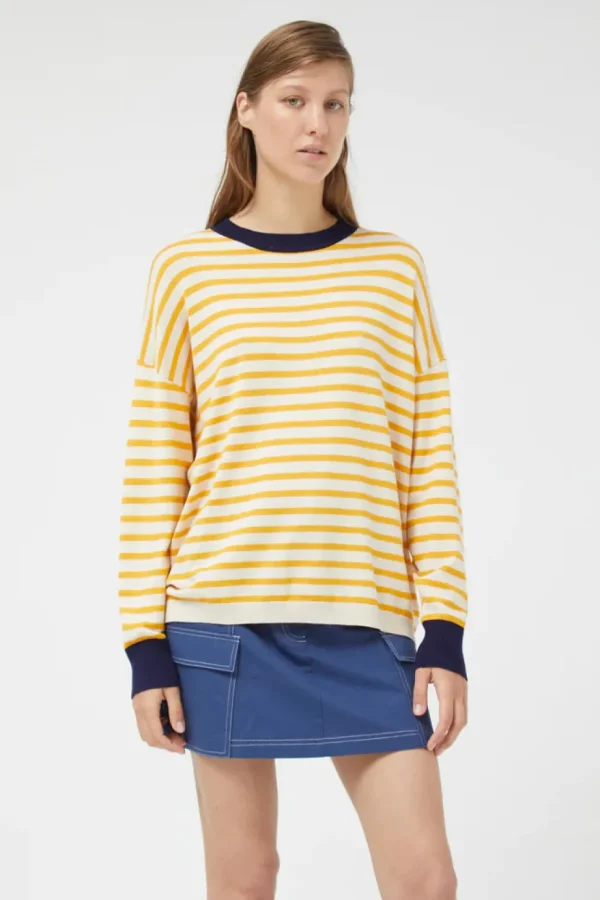 Oversized Yellow Striped Sweater