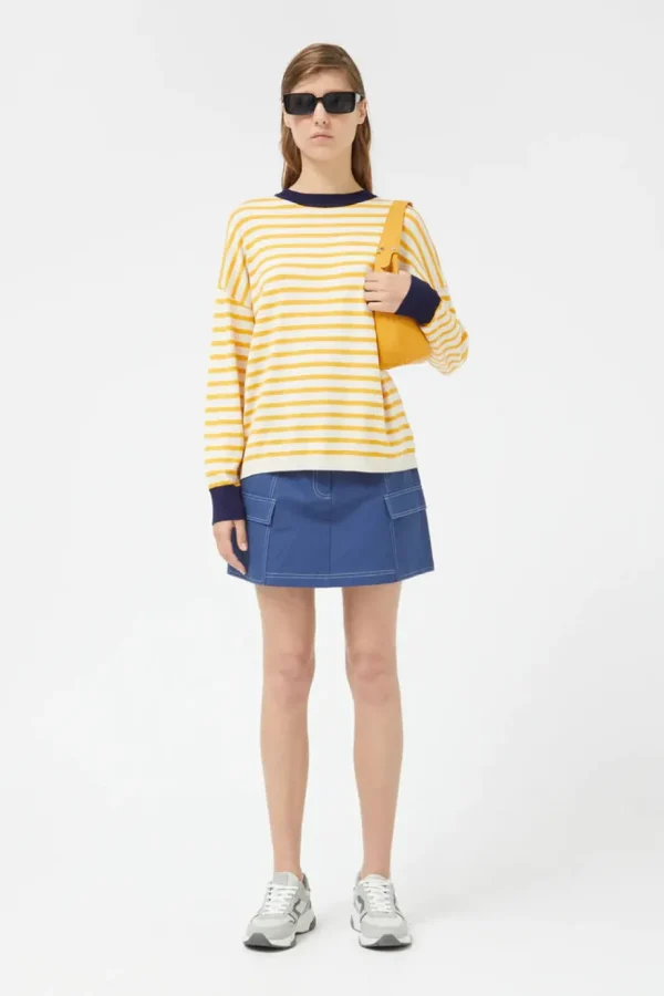 Oversized Yellow Striped Sweater