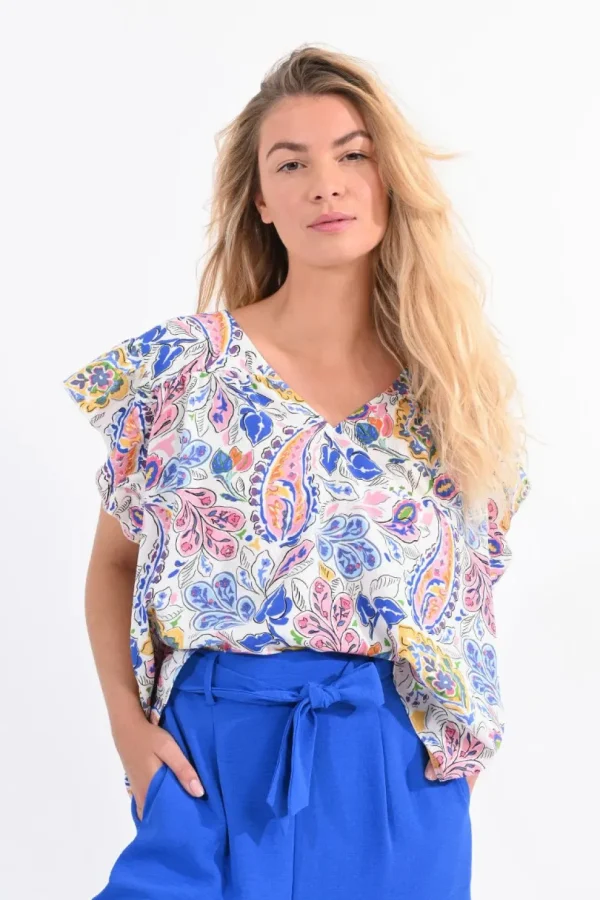 Paisley Print Top