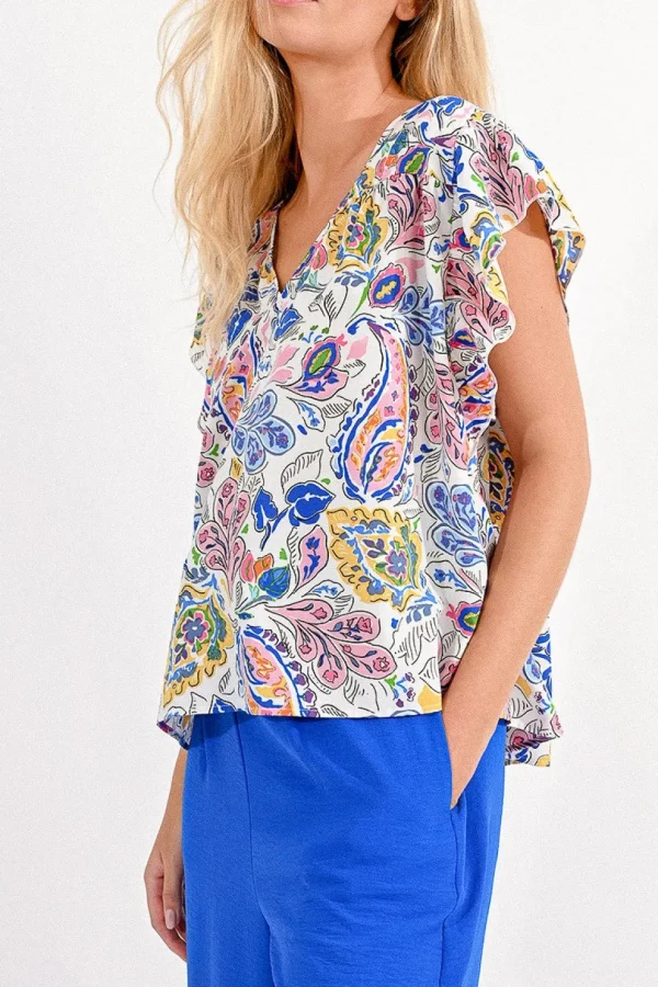 Paisley Print Top