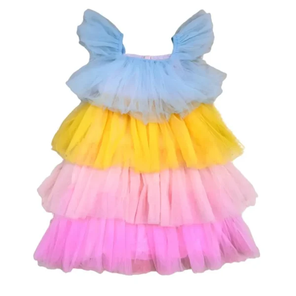 Pastel Tulle Tiered Dress