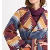 Patterned Coat with Belt