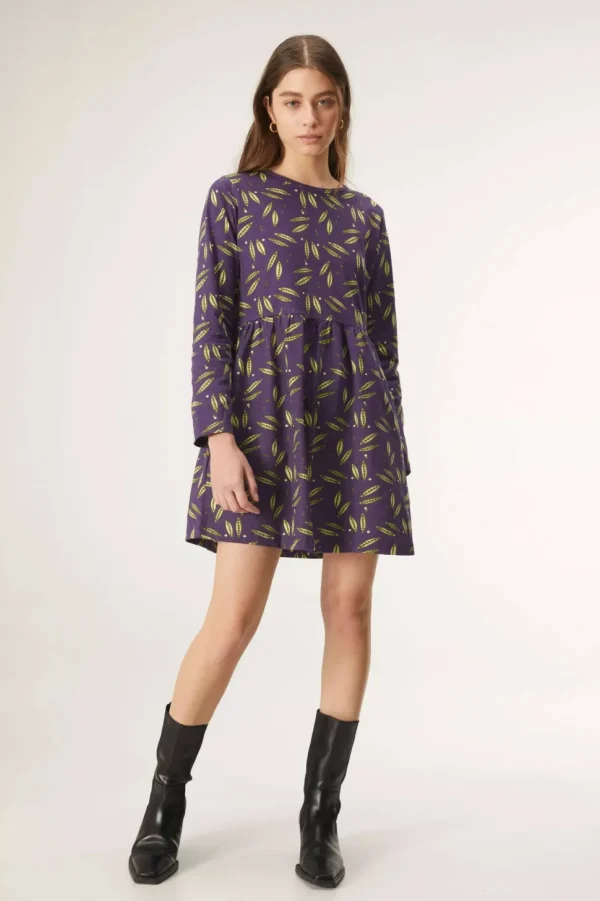 Pea Print Babydoll Dress