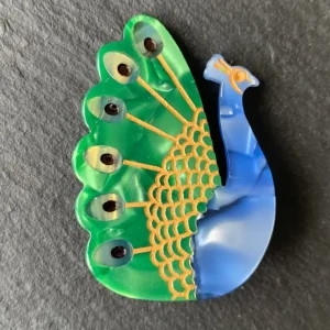 Peacock Hair Clip