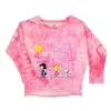 Peanuts Slouchy Sweatshirt - Light Pink Tie Dye
