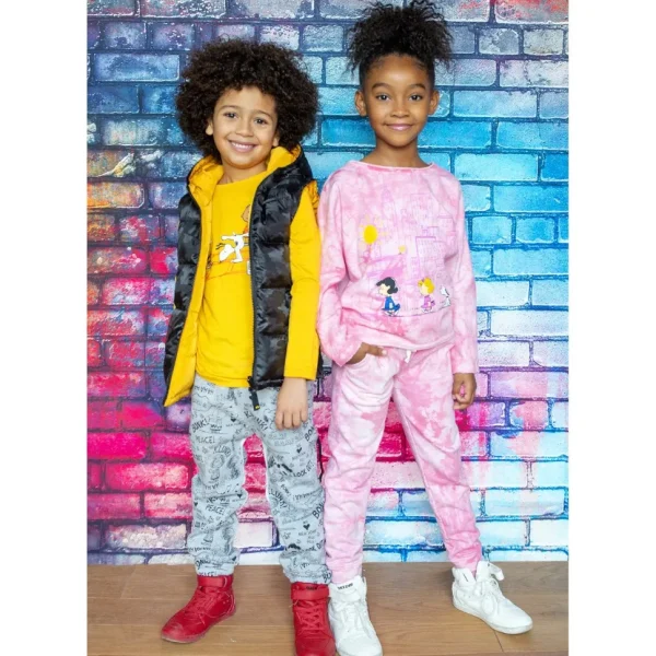 Peanuts Slouchy Sweatshirt - Light Pink Tie Dye