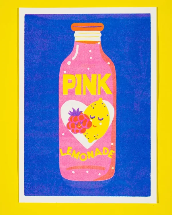 Pink Lemonade Riso Print