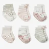Pink Mary Jane Non Slip Socks 6pk