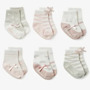 Pink Mary Jane Non Slip Socks 6pk