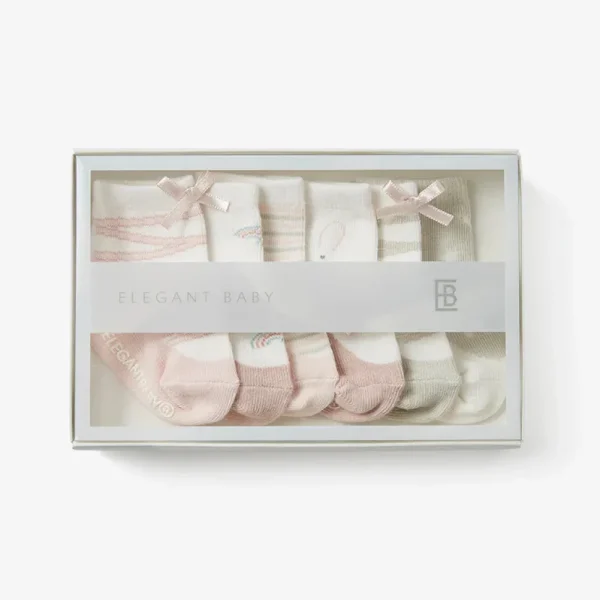 Pink Mary Jane Non Slip Socks 6pk
