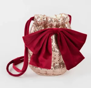 Pink Sequin Bow Bag