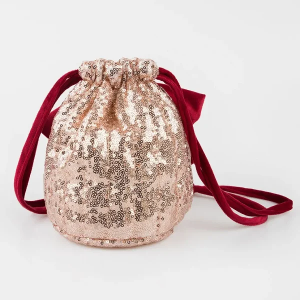 Pink Sequin Bow Bag