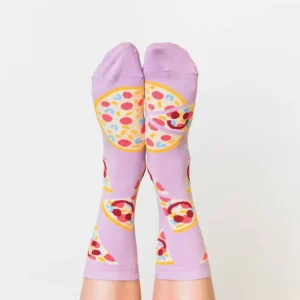 Pizza Face Crew Socks - Women's