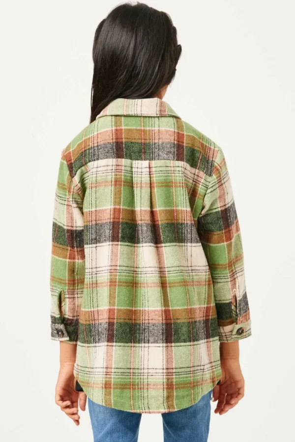 Plaid Long Length Button Up Shirt