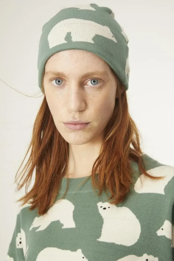 Polar Bear Print Beanie