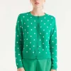 Polka Dot Cardigan - Green