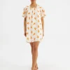 Prawn Print Baby Doll Short-Sleeved Dress
