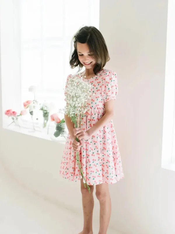 Puff Dress - Cherries