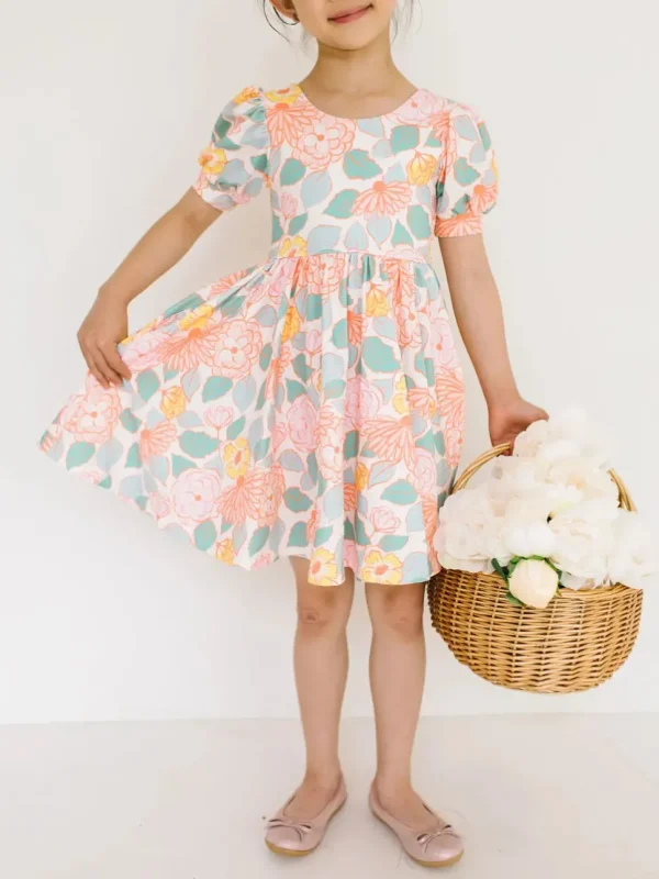 Puff Twirl in Soft Floral