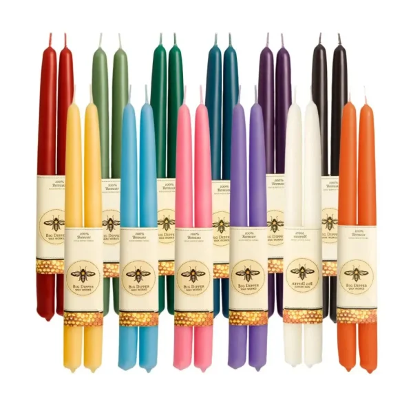 100% Pure Beeswax Tapers - Several Colors