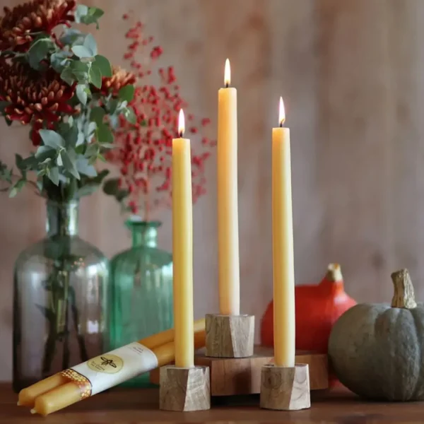 100% Pure Beeswax Tapers - Several Colors