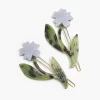 Purple Chicory Flowers Barrette Set
