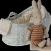 Rabbit in Carry Cot - Maroon