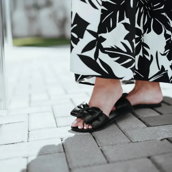 RAFIE Bow Sandal - Black